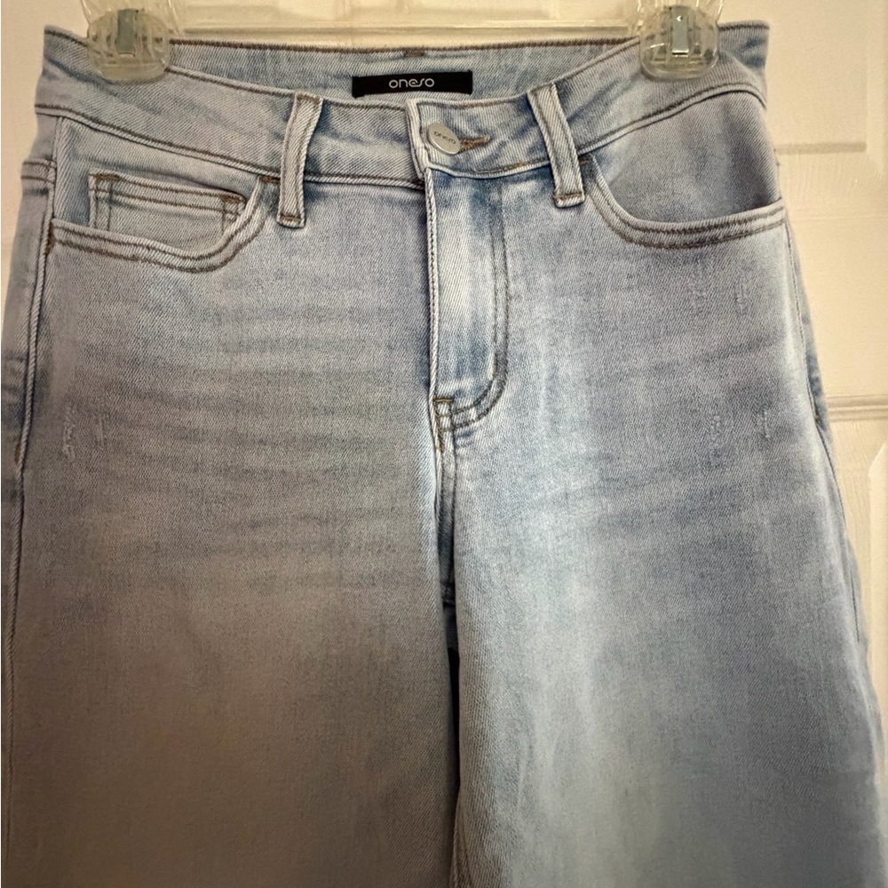 ONESO-Women NWOT Sky Blue Wide Leg Jeans Size 26 - Picture 3 of 9